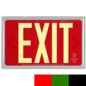 90.8924R-1-ELP-F Red Exit Sign with ELP Frame