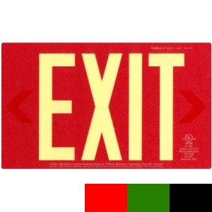 90.8924R Red Exit Sign